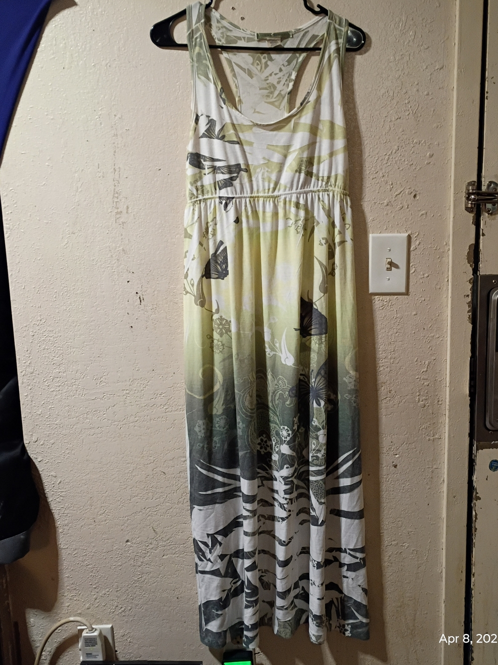 Women’s Green Ombre Floral Maxi Dress